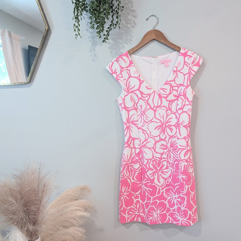 Lilly Pulitzer Pink and White Floral Mini Dress